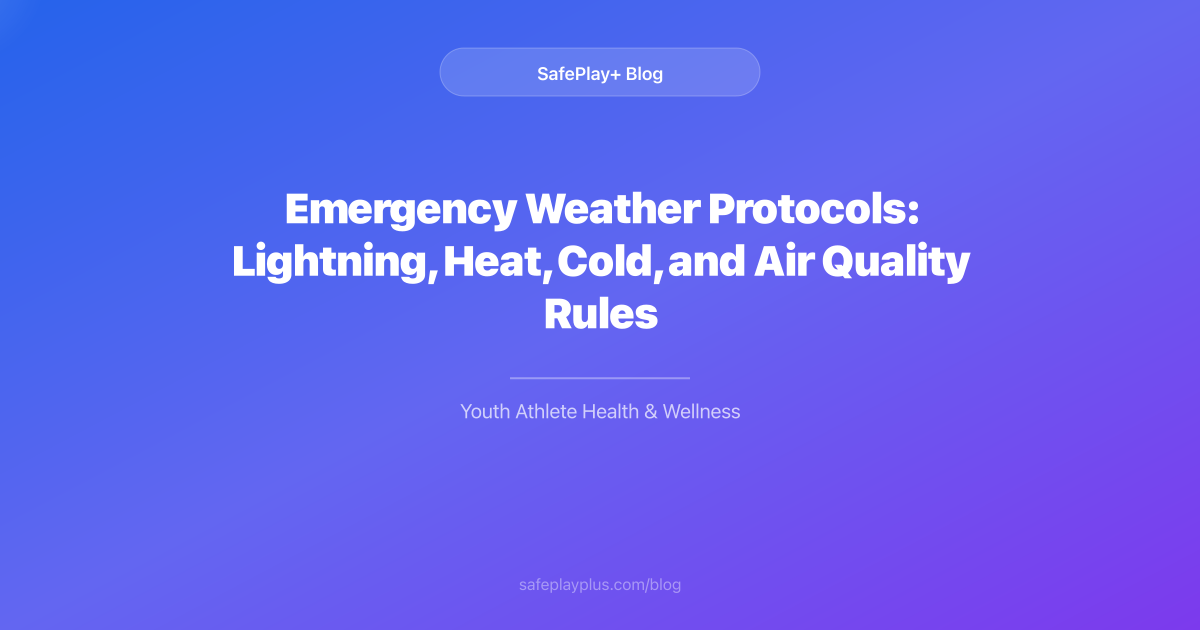 Emergency Weather Protocols: Lightning, Heat, Cold, and Air Quality Rules Every Team Needs